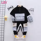 LZH 2021, Осень-зима, детская одежда, повседневный спортивный костюм для мальчиков и девочек, комплект одежды из 2 предметов, детская одежда От 1 до 4 лет