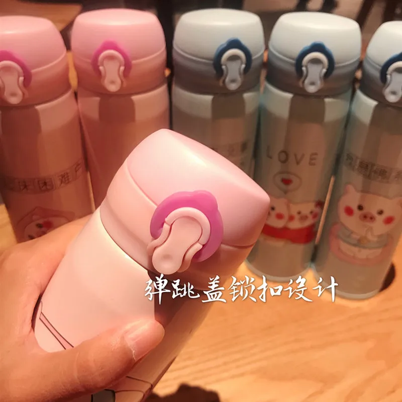 Симпатичные 500 мл вакуумные фляжки термос кружка с фильтром Термокружка милая