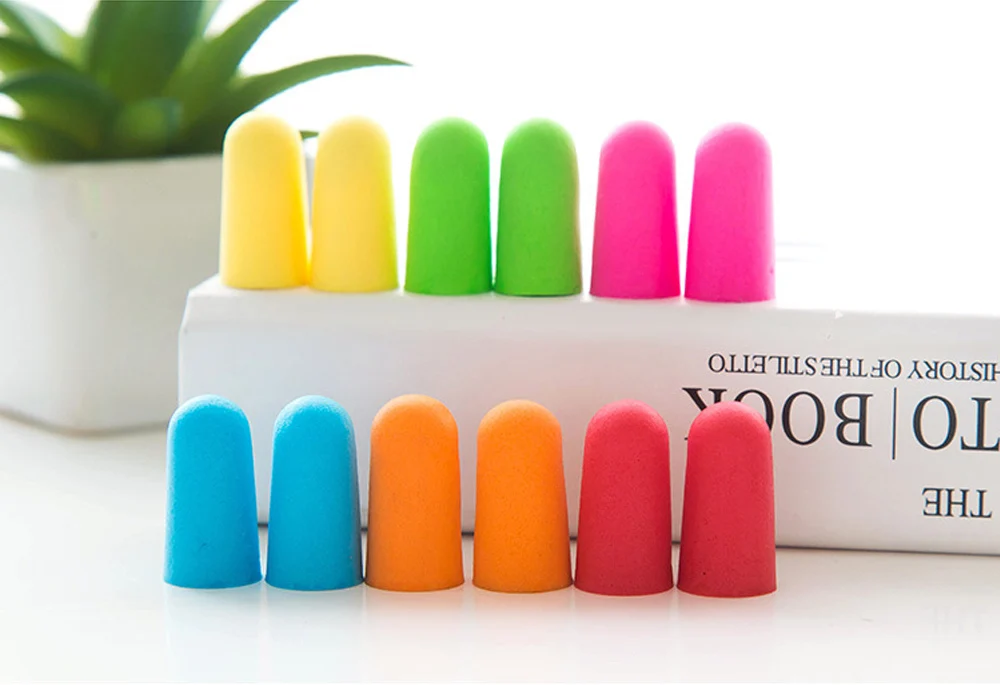 

10 Pairs Comfort Soft Foam Ear Plugs Tapered Travel Sleep Noise Reduction Prevention Earplugs Sound Insulation Ear Protection