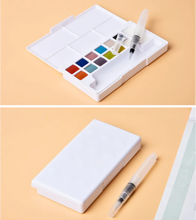 Juego de Herramientas de pintura de cer&aacute;mica, pigmento de acuarela s&oacute;lido bajo el esmalte, bricolaje, pigmento pintado a mano, 12 colores-2
