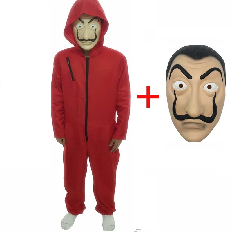 

Movie Salvador Dali Cosplay Costumes Onesize Kids Mask Halloween Party La Casa De Papel Cosplay Costume Adult Face Mask