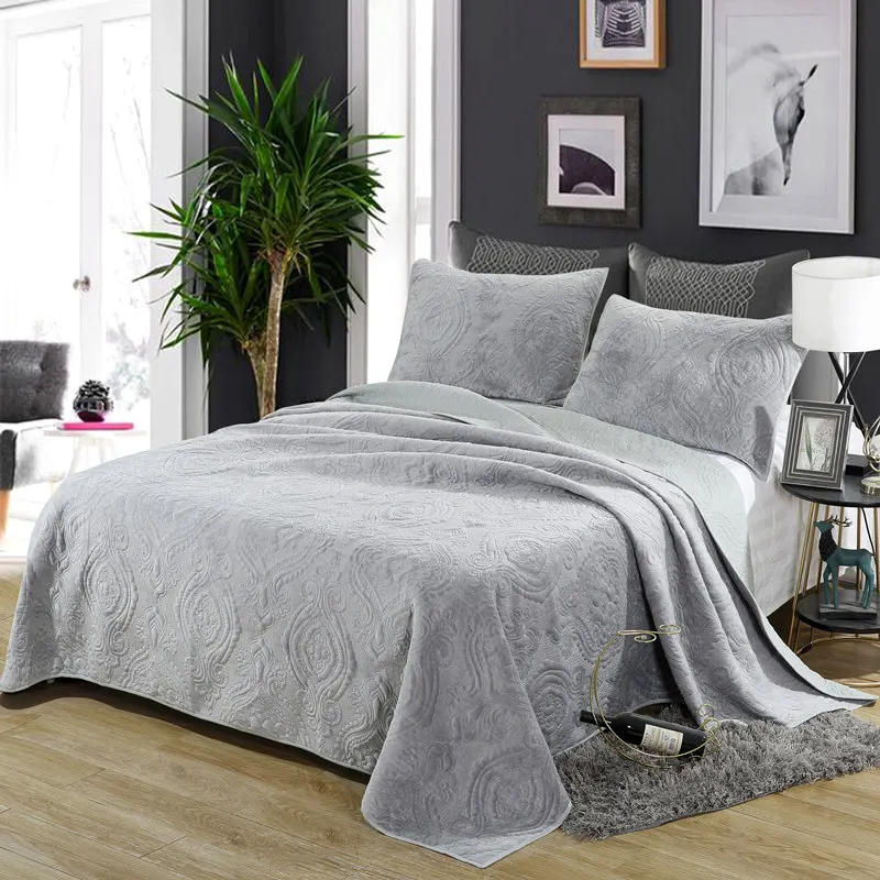 2020 Европейское покрывало для кровати стеганое бархатное 270 х234см3 шт. Набор
