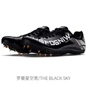 Wing of God Men Women Track and Field Shoes Track Spike Running Shoes Lightweight Soft Comfortable Professional Athletic Shoes