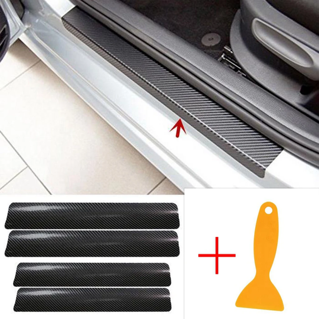 

4Pcs/set Durable Auto Car Door Sill Sticker Cover Plate Door Protector RV