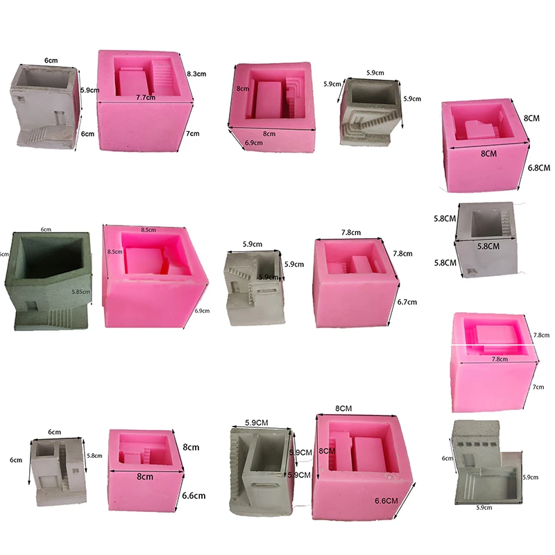 

Flowerpot Concrete Silicone Mold For Succulent Plants Round Pen Container Plaster Creativity Gypsum Mould Cement Clay Molds