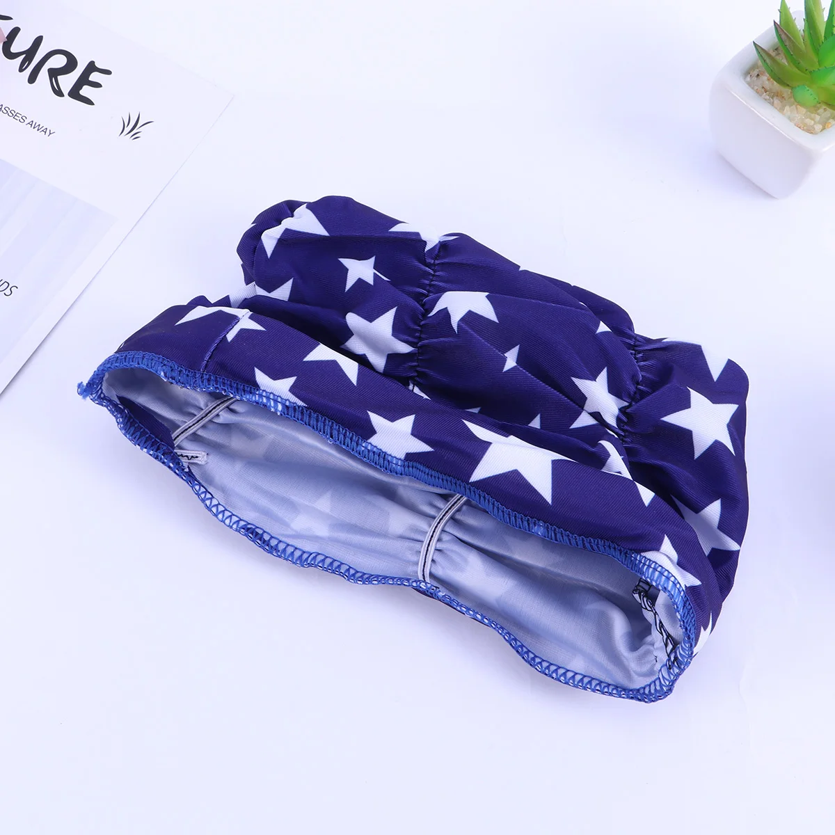 Плиссированная эластичная шапочка для плавания защита ушей купания