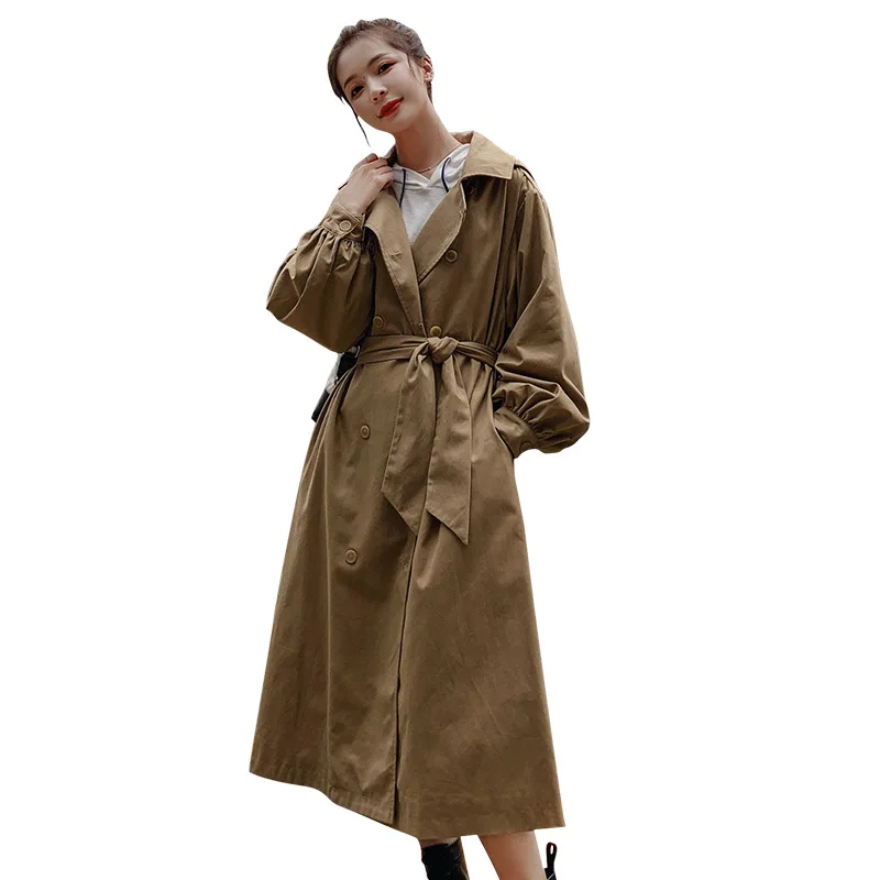 Женская ветровка 2019 Новая Осенняя Корейская версия с капюшоном двубортная