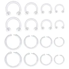 5 шт. прозрачные кольца для перегородки, кольца для носа, держатель для работы, хирургические серьги Bioflex для хряща козелка, завитка ушной раковины, мочки пластиковых губ