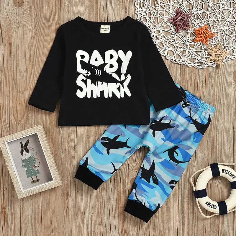 Комплекты одежды для маленьких мальчиков комплекты длинная футболка топы + штаны