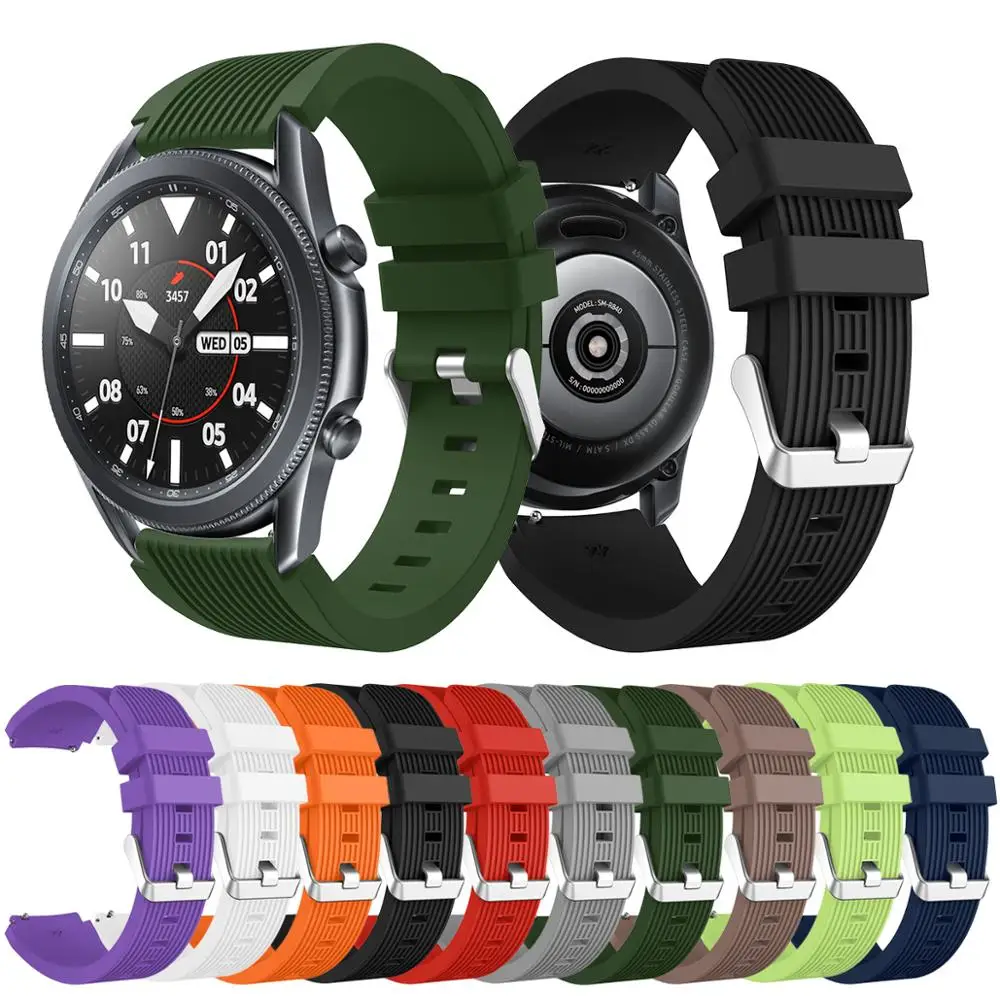 Ремешок силиконовый для Samsung Galaxy Watch 46 мм спортивный браслет Gear S3 Frontier/Classic Huawei Gt 22
