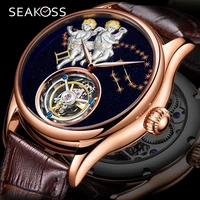 limited edition gemini tourbillon men wrist watches top brand luxury women hand winding tourbillon mechanical watch reloj hombre