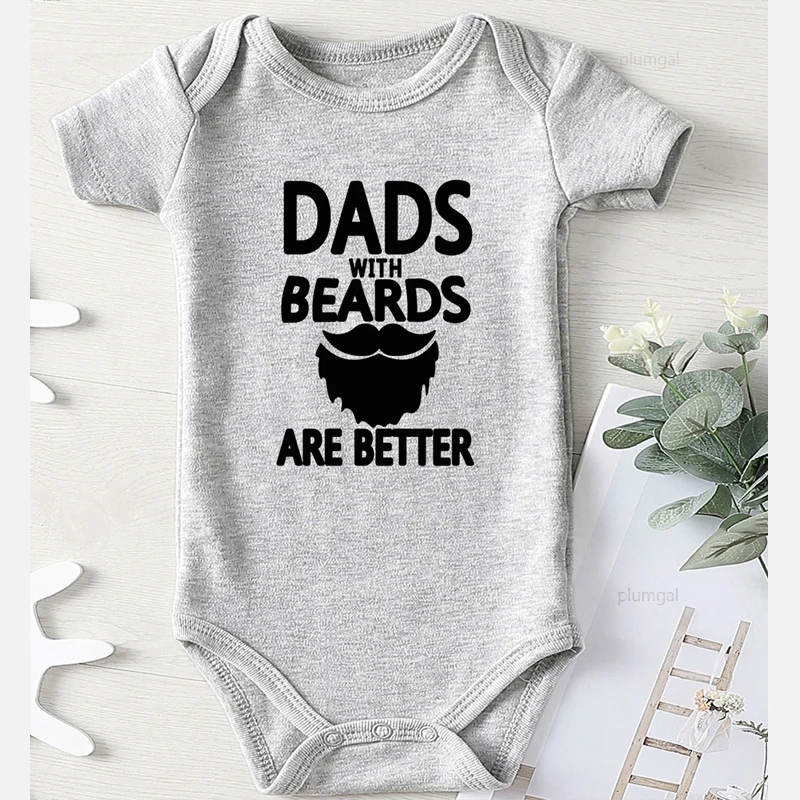 Модная детская одежда с принтом папы бороды Товары для новорожденных наряды