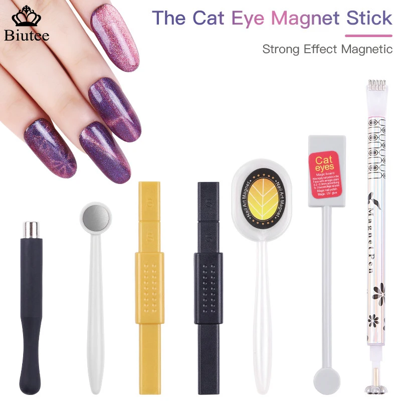 

BIUTEE Nail Art Tools Cat Eye Magnetic Stick Strong Effect Magnet Board Painting Gel Strip Effect Multi-function Magnetic Pen