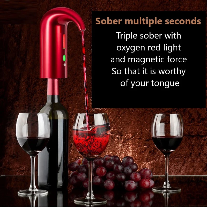 

Bar Tools Wine Pourer Electric Wine Decanters Pourer Smart Electric Auto Dispenser Automatic Red Wine Pourer Aerator Supplies