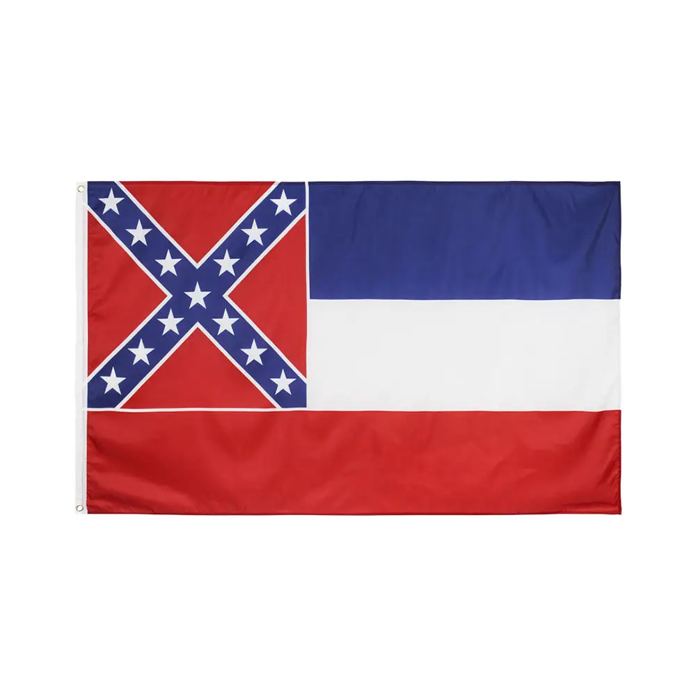 Американский флаг 90x150 см штата Миссисипи с синей линией полицейский Флаг США