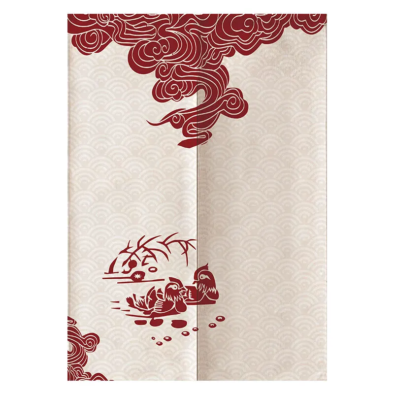 

Chinese Door Curtain Household Festive Curtain Bedroom Decorative Curtain Partition Curtain Half-open Feng Shui Curtain
