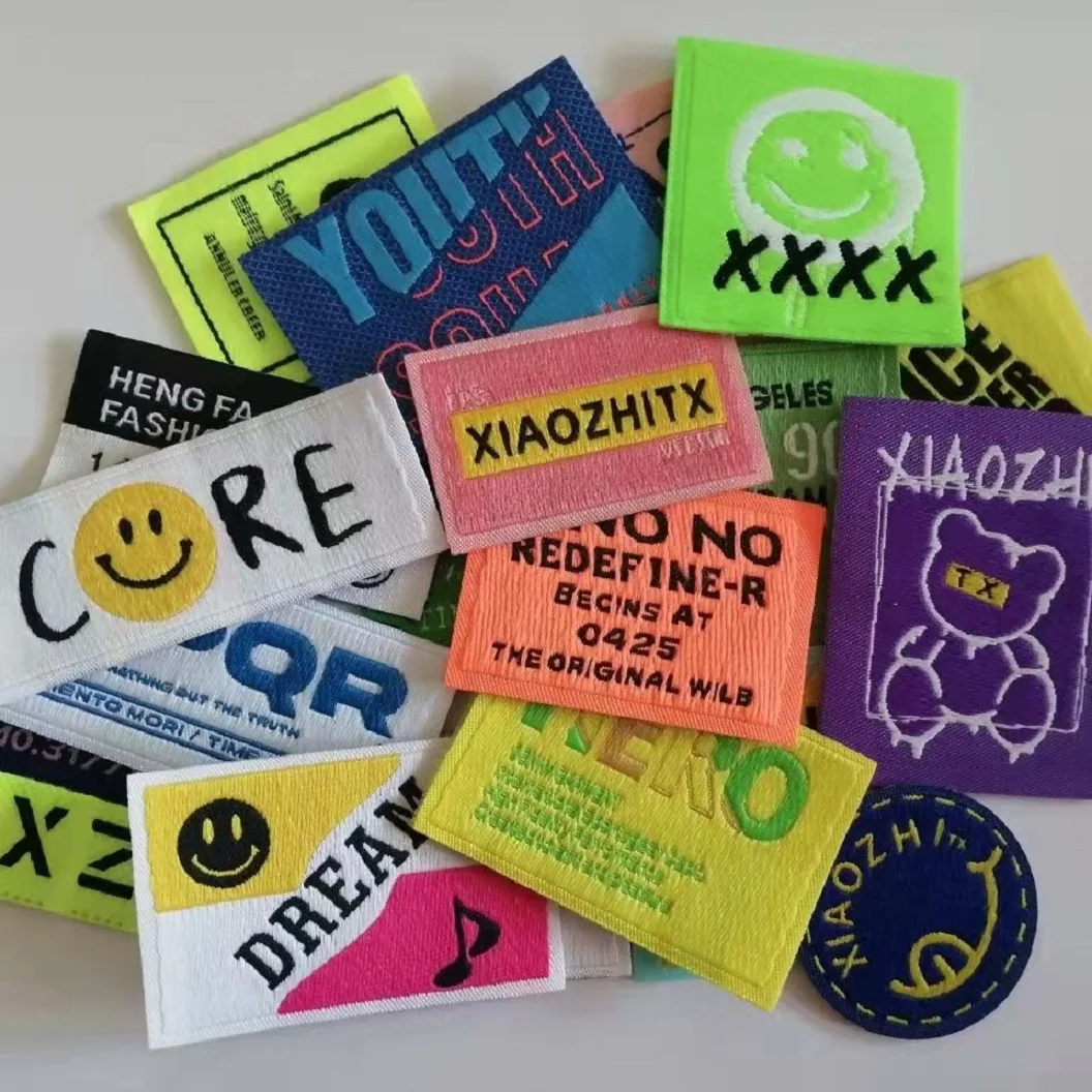 

Mixed 20Pcs Per Pack Soft Cloth Labels Various Letter Embroidery Hand Made Collar For Diy Knitted Printed Cotton Woven Sew Tags