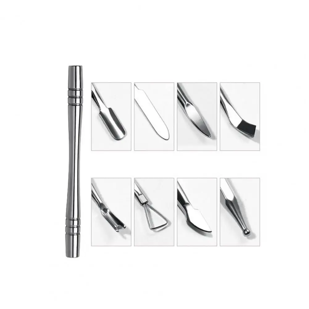 

8Pcs/Set Nail Pusher Set Multifunctional Cuticle Cleaning Double Ended Dead Skin Spoon Push Remover Manicure Tools