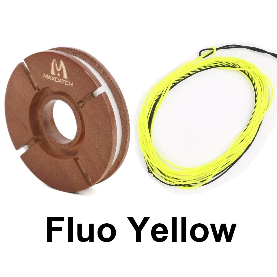 Maximumcatch 11FT/12FT/13FT Tenkara Fly Line плетеная Tenkara Fly леска с держателем для лески в комплекте - Цвет: Fluo Yellow