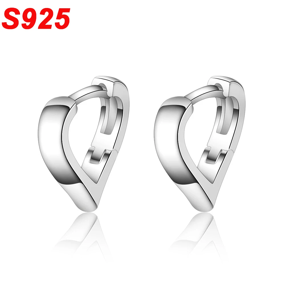 Минималистичные серьги кольца из стерлингового серебра 925 пробы в форме