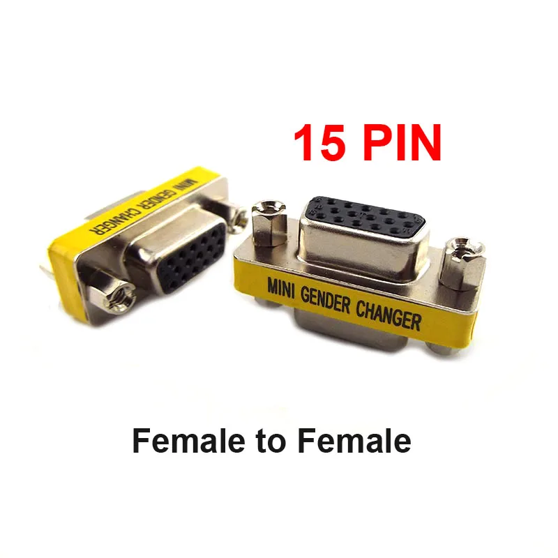 

1X 15pin к 15 pin VGA SVGA мама к гнезду двойной F кабель, переходник, Переходник F/F соединитель расширителя Соединительный последовательный порт