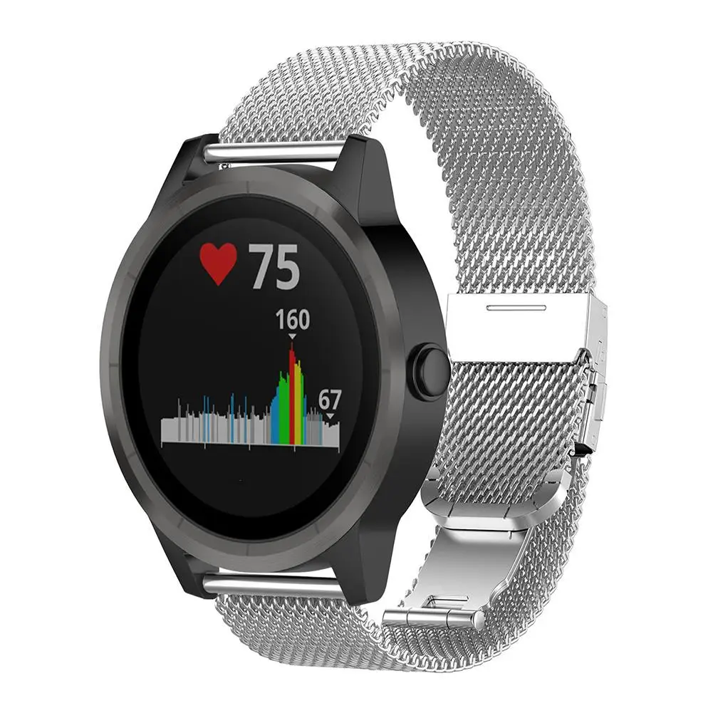 20 мм Миланская застежка на кнопке ремешок для часов Ремешок для Garmin Vivoactive 3 Vivomove HR Vivoactive3