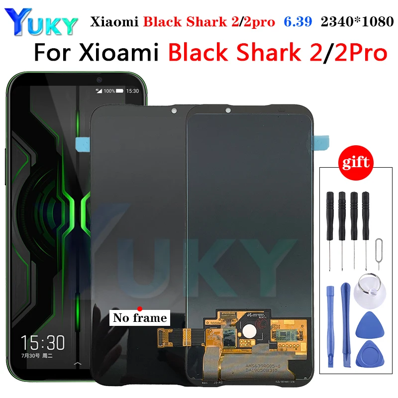 Xiaomi-pantalla t&aacute;ctil Amoled Voor para tel&eacute;fono m&oacute;vil, digitalizador Lcd Original para Xiaomi Black Shark 2 Pro-0