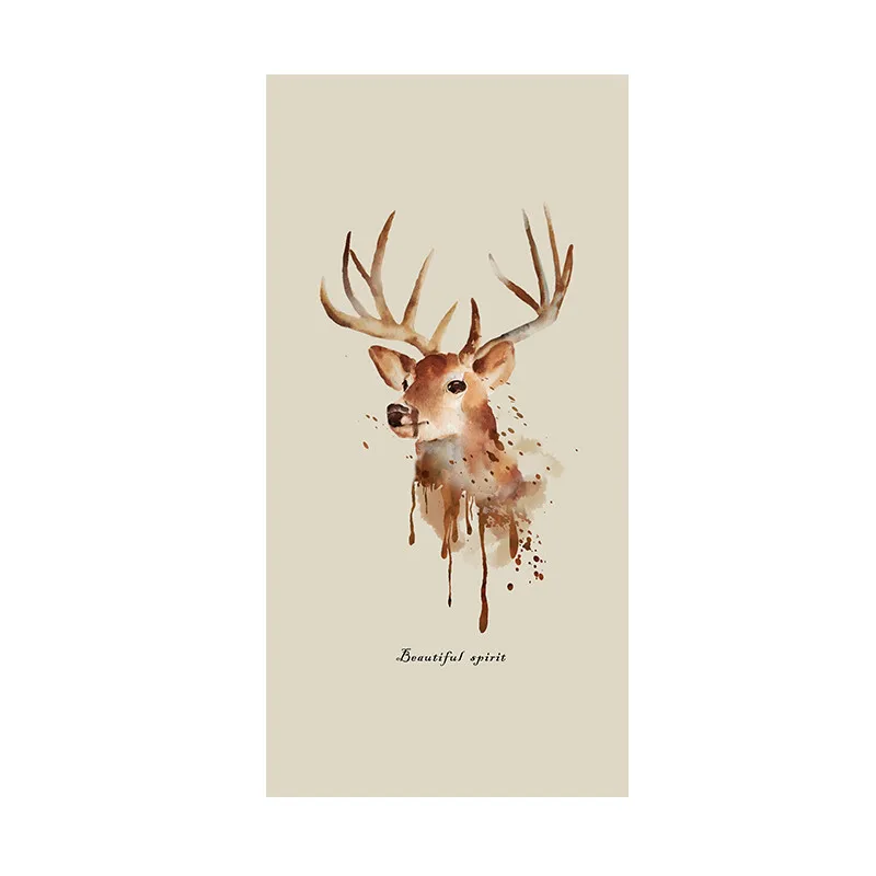

Abstract Nordic Artistic Deer Elk Canvas Painting Animals Prints And Paintings Wall Art Pictures For Home Decoration Unframed