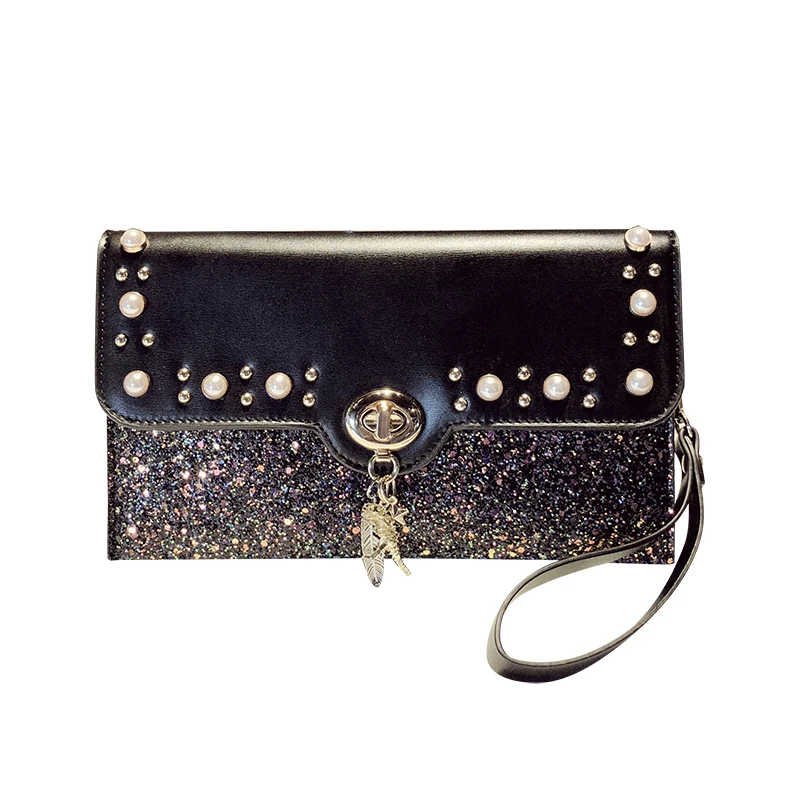 Business Female Clutch Wallet Phone Purse Women Fashion Casual Travel Handbag Chain Shoulder Crossbody Bag Banquet Evening Bag