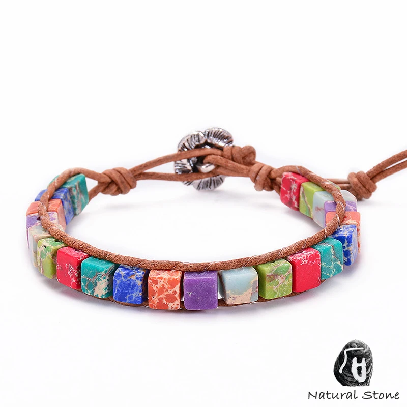 Браслет женский из натурального камня Ювелирное Украшение в стиле бохо с