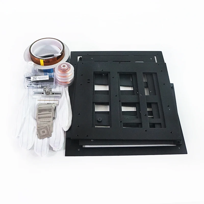 

BGA reballing Kit game console bracket jig pack forPS3 XBOX 47pcs BGA stencils heated for game console Insulating tape tweezers