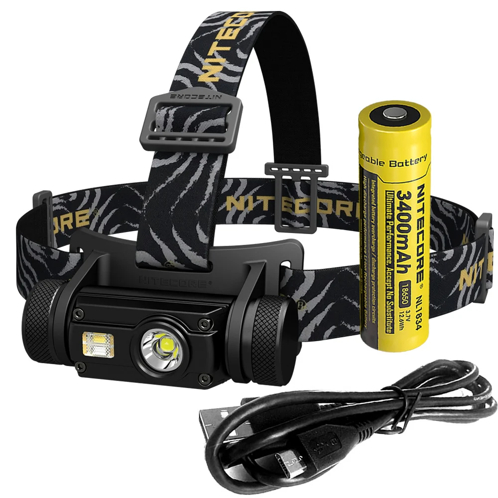 Налобный фонарь Nitecore HC65 1000 люмен с аккумулятором 18650 на 3400 мАч | Лампы и освещение