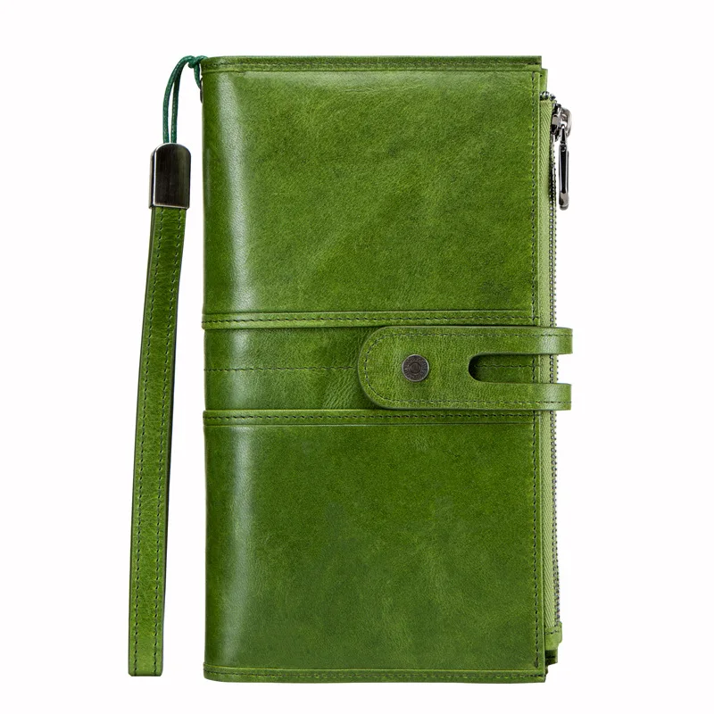 Клатч из натуральной кожи для мужчин и женщин удлиненный клатч дамские бумажники