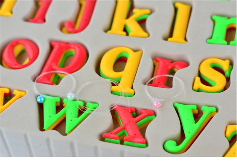 1 набор акриловых DIY букв из бисера детские головоломки слова игрушки для