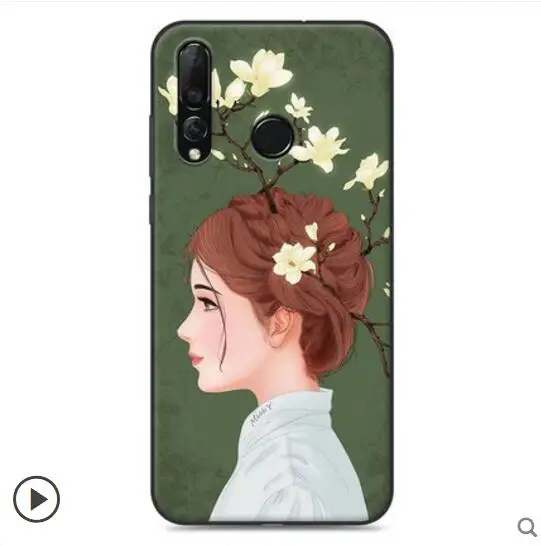 For Huawei Nova 4 4e P30 Lite phone case cartoon anime girl coloured drawing all-inclusive anti-fall scrub soft shell |