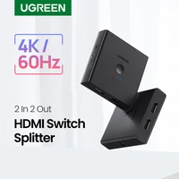 ugreen hdmi splitter 2 in 2 out for xiaomi mi box xbox 4k60hz hdmi switch splitter 2 in 4 out with ir controller hdmi splitter