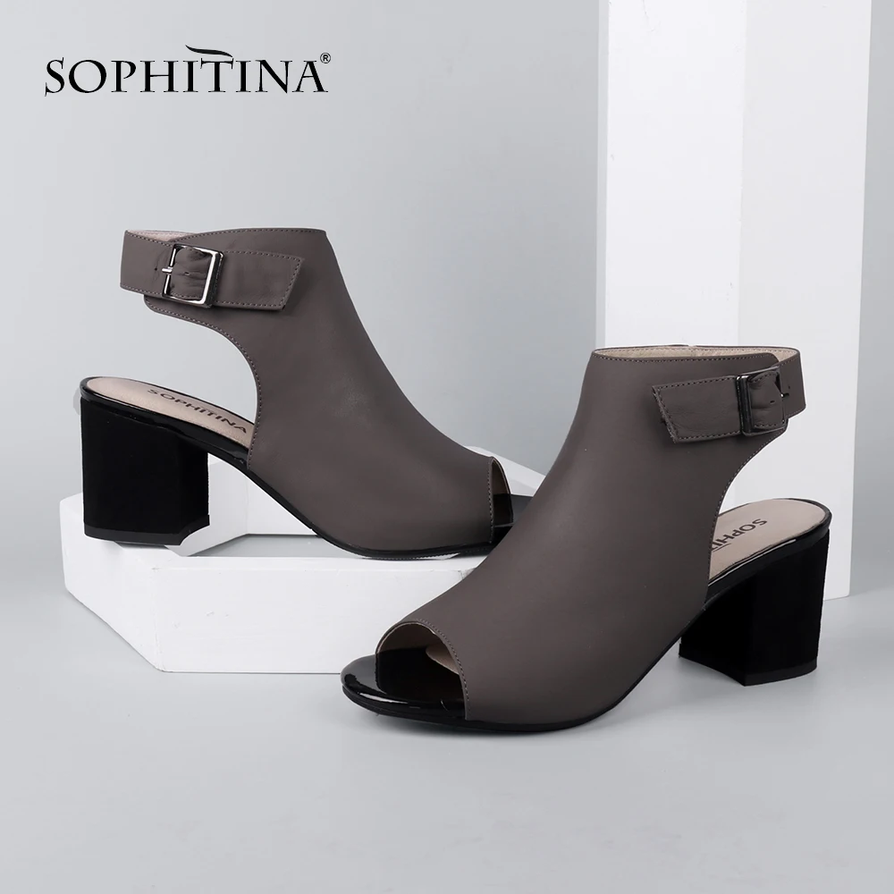 SOPHITINA/модные женские босоножки с круглым носком Высококачественная удобная