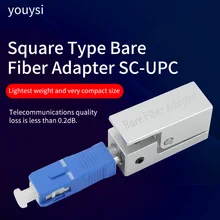 Fiber Optic Adapter Square Type Bare Fiber Adapter SC/UPC Square FTTH Optical Tools  Free Shipping
