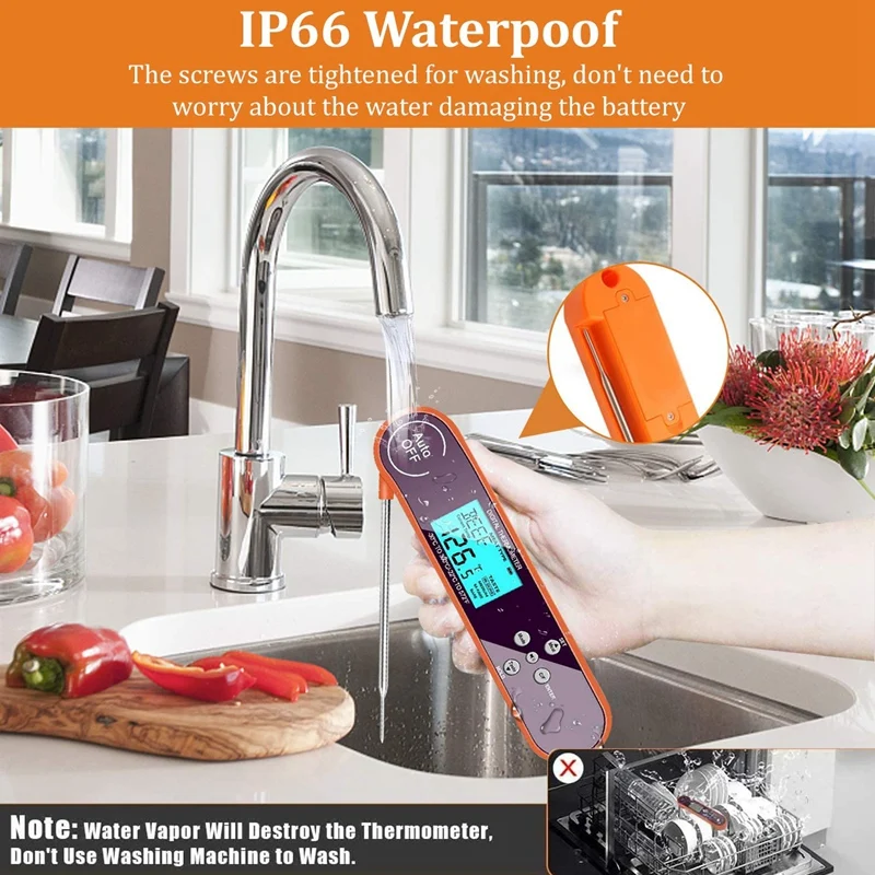 Водонепроницаемый мгновенный считывание Ультра быстрый цифровой термометр для
