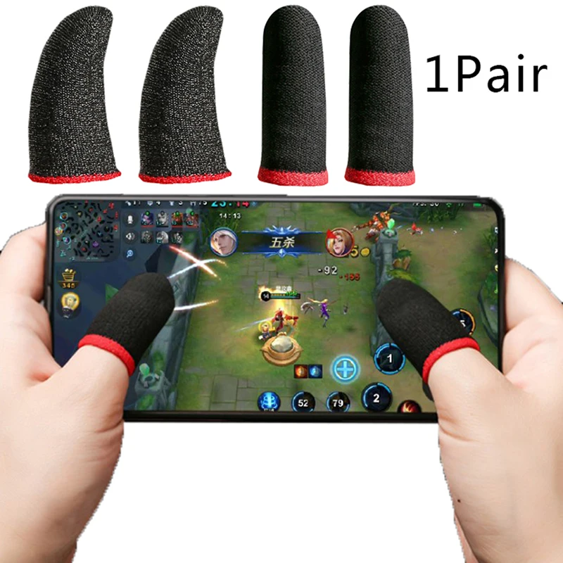 Breathable Sweat Proof Game Controller Finger Cover Gaming Finger Gloves Non-Scratch Sleeve Sensitive Nylon Mobile Touch Screen