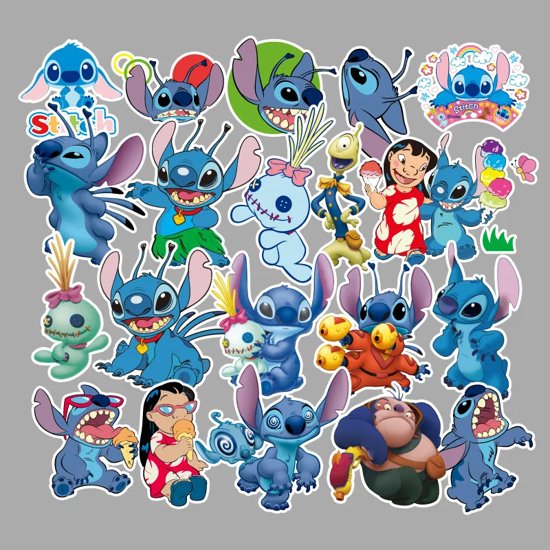 55 шт./лот без повтора классический американский мультфильм Лило и Стич каваи