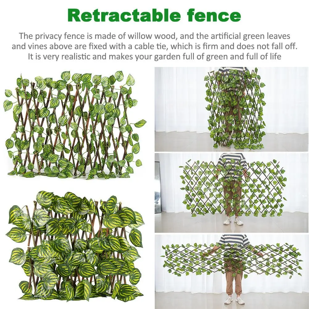 

Simulation Fence Fence Telescopic Fence Balcony Privacy Screen Garden Fence UV Protection Privacy Screen Garden Fence 40cm