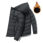 Повседневная стеганая куртка с капюшоном, Мужская брендовая Высококачественная теплая верхняя одежда, новинка зимы 2021, трендовая японская теплая плотная куртка с капюшоном в стиле Харадзюку