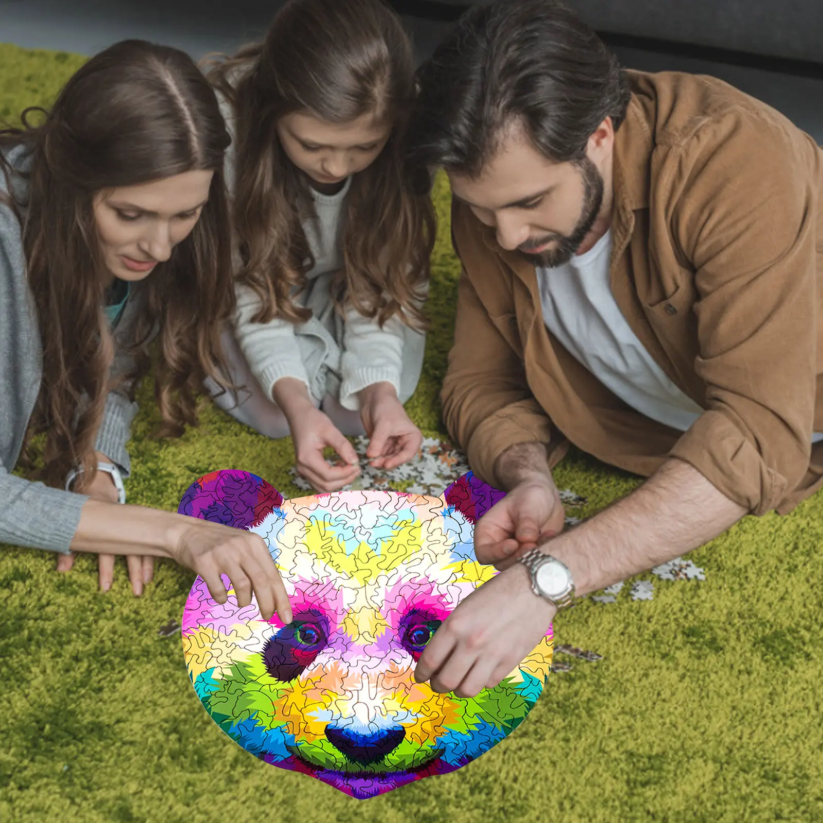 Деревянный пазл 191 деталей сложная панда сделай сам для взрослых детские