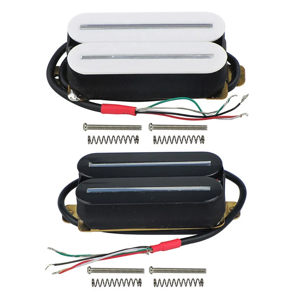 

1x High Output Dual Blade Hot Rail Humbucker Pickups Electric Guitar Pickup Black/White Big Double Coil Track Eliminate Noise