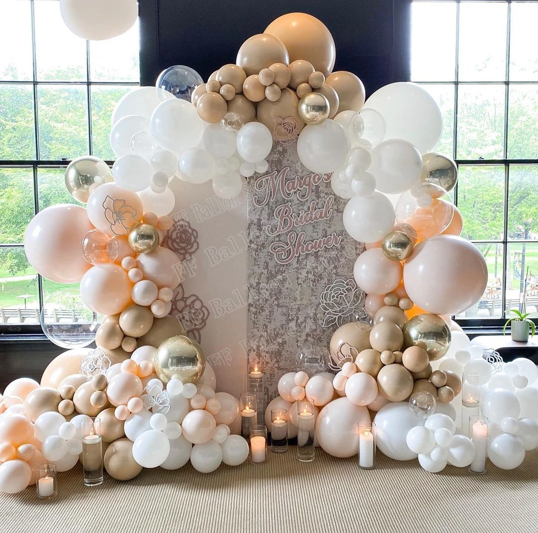 

186pcs White Gold Confetti Skin Burgundy Balloons Garland Arch Kit Birthday Wedding Valentine's Day Anniversary Party Decor