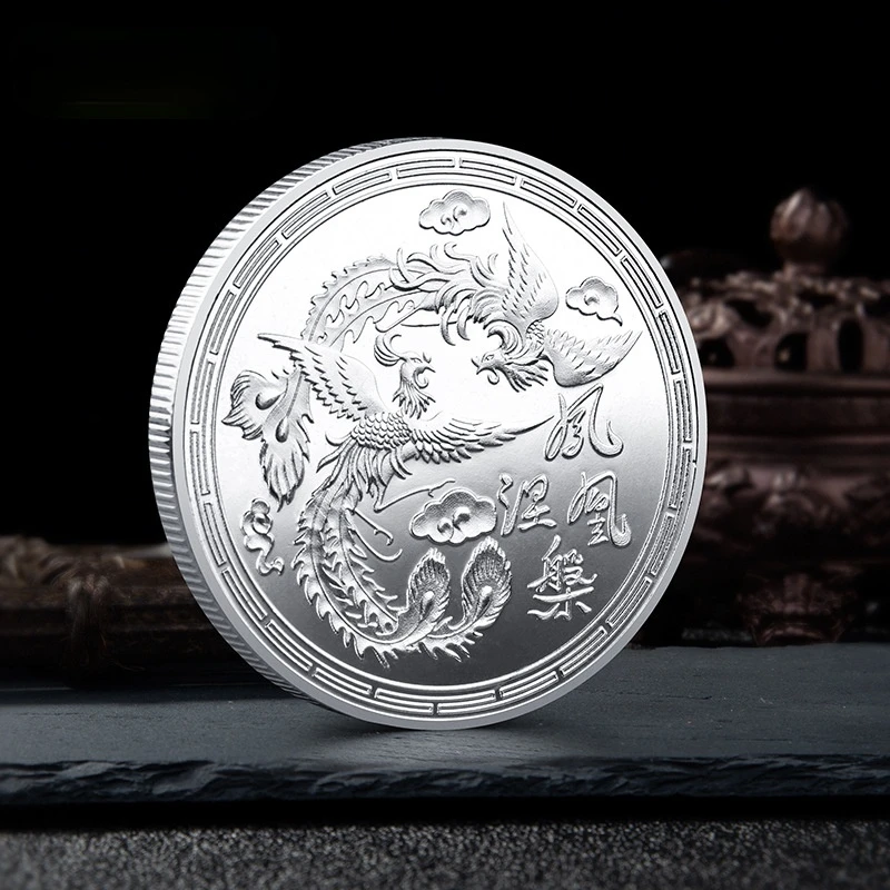 Памятная монета в китайском стиле Феникс Нирвана медаль о рождении новой жизни