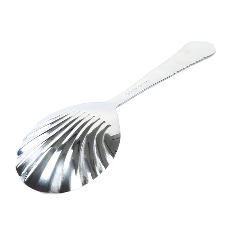 Сахарная ложка в форме раковины из нержавеющей стали ложки для мороженого кофе