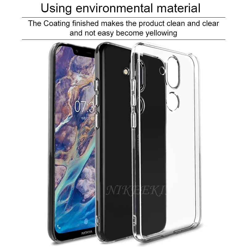 Мягкий прозрачный чехол из ТПУ для Nokia 5 3 6 2 9 8 1 X5 X6 X7 силиконовый 7 Plus