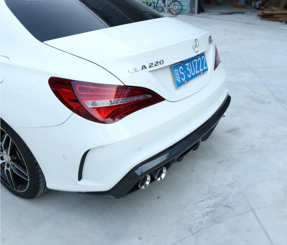Губа заднего бампера из углеродного волокна автомобильный диффузор для 13 18 Mercedes